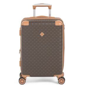 MAX STUDIO Chocolate 21in Tufted Hardside Carry-on Spinner